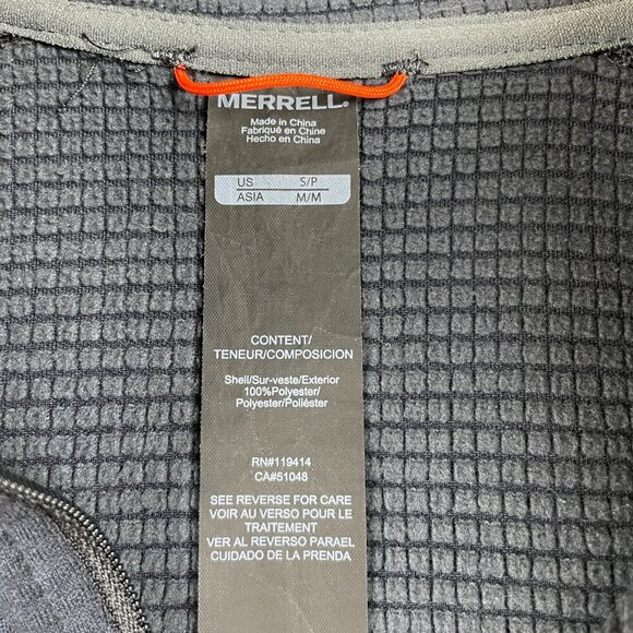 Merrell Women's Fitted 1/4 Zip Athletic Pullover Jacket in Black, Size Small - Picture 3 of 5